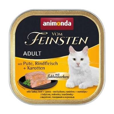 Animonda Vom Feinsten Hindi Ve Sığır Etli HavuçluYetişkin Kedi Konservesi 100 Gr