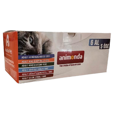 Animonda Vom Feinsten Yetişkin Kedi Serisi Yetişkin Kedi Konservesi 100gr (6 AL 5 ÖDE)