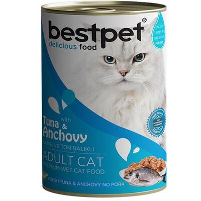 Bestpet Ton Balıklı ve Hamsili Gravy Yetişkin Kedi Konservesi 400 Gr