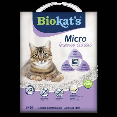 Biokats Micro Fresh Bahar Kokulu Topaklanan Doğal Kedi Kumu 6Lt