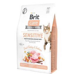 Brit Care Hipoalerjenik Sensitive Hindi ve Somonlu Tahılsız Hassas Kedi Maması 7 Kg - Thumbnail