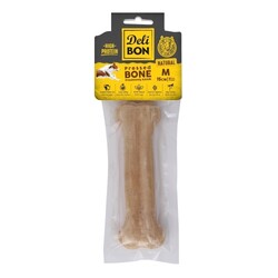 Delibon Deri Press Köpek Kemik 15Cm M Boy 1Li Paket Naturel - Thumbnail