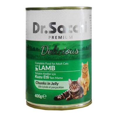 Dr.Sacchi Kuzu Etli Yetişkin Kedi Konservesi 400gr