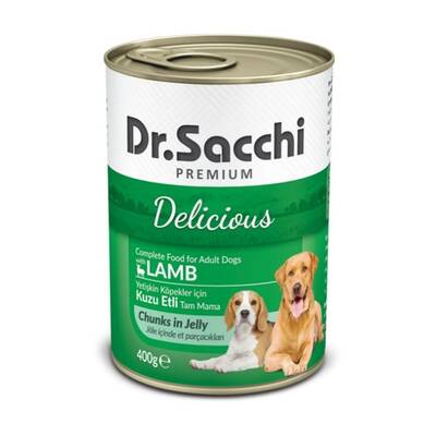 Dr.Sacchi Kuzu Etli Yetişkin Konserve Maması 400 Gr