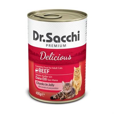 Dr.Sacchi Sığır Etli Yetişkin Kedi Konservesi 400gr