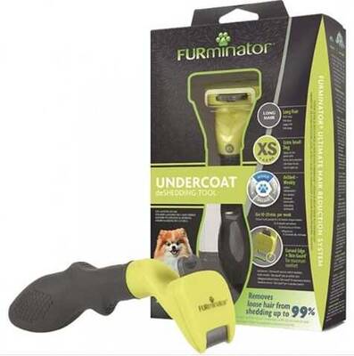 Furminator XS Uzun Tüylü Mini Boy Köpekler İçin Tüy Toplayıcı Tarak