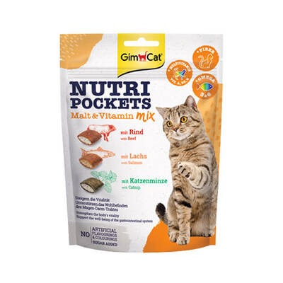 Gimcat Nutripockets Kedi Ödülü Malt&Multivitamin 150 Gr