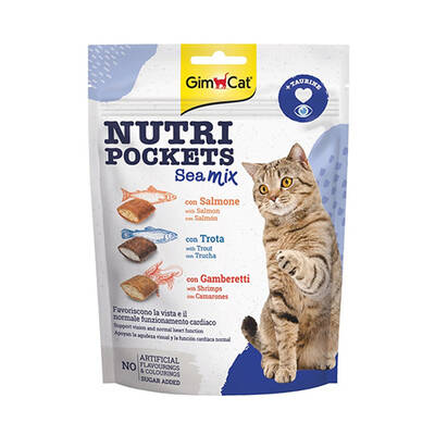 Gimcat Nutripockets Sea Mix Taurinli Kedi Ödül Tableti 150 Gr