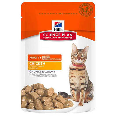 Hills Adult Tavuklu Pouch Yetişkin Kedi Konservesi 85 Gr