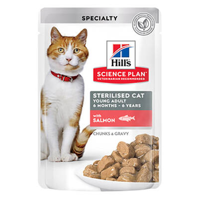 Hills Sterilised Somonlu Pouch Kısırlaştırılmış Kedi Konservesi 85 Gr