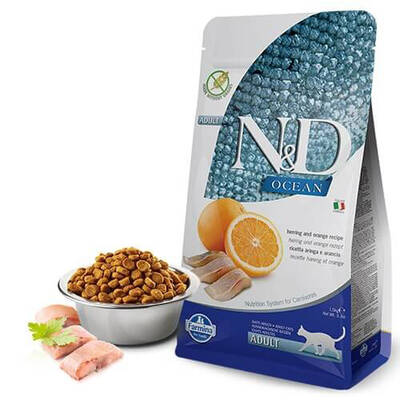 N&D Ocean Pumpkin Ringa Balıklı Bal Kabaklı ve Porakallı Tahılsız Yetişkin Kedi Maması 5kg