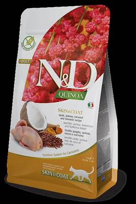 ND Quinoa Skin Coat Bıldırcın Yetişkin Kedi Maması 5 kg