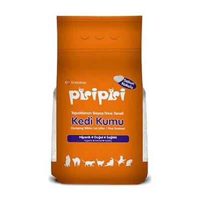 Pisi Pisi Sabunlu Topaklanan Bentonit Kedi Kumu İnce 5 Kg