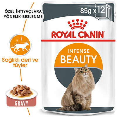 Royal Canin İntense Beauty Gravy Pouch Kedi Maması 85 Gr