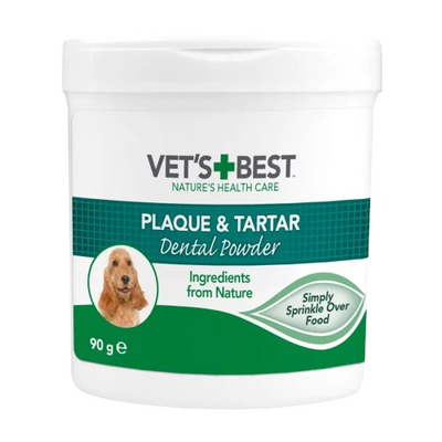 VET'S BEST Köpekler için Deniz ve Spirulina Yosunu Özlü Plak ve Tartar Önleyici Ağız Bakım Tozu 90gr