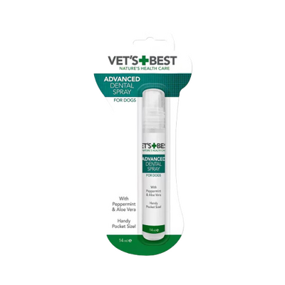 VET'S BEST Naneli ve Aloe Veralı Köpek Ağız ve Diş Bakım Spreyi 14ml (Cep Boy)